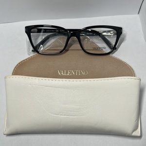 VALENTINO 5489 07B78 EYEWEAR GLOSSY FRAME & TEMPLES CLEAR LENSES OEM NEW AUTH
